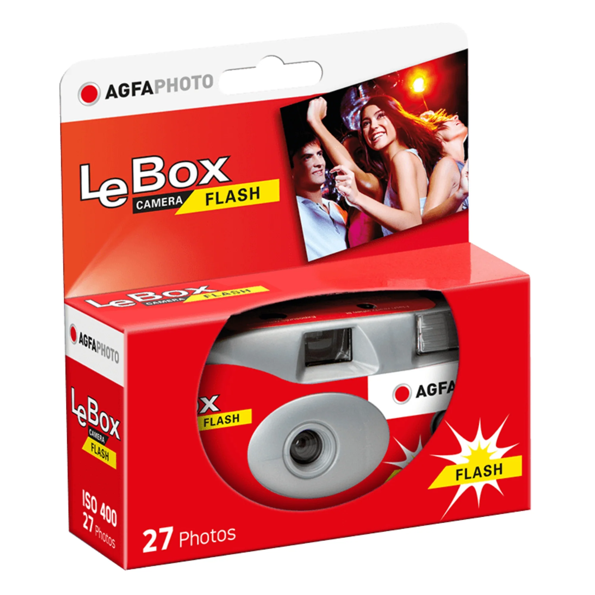 מצלמה חד פעמית 27 תמונות Agfa Lebox Camera Flash N21f