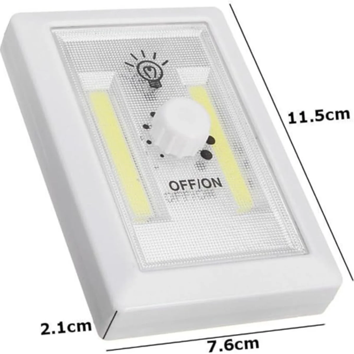 מתג תאורה+עמעם 6w כולל סוללות Omega - Image 3