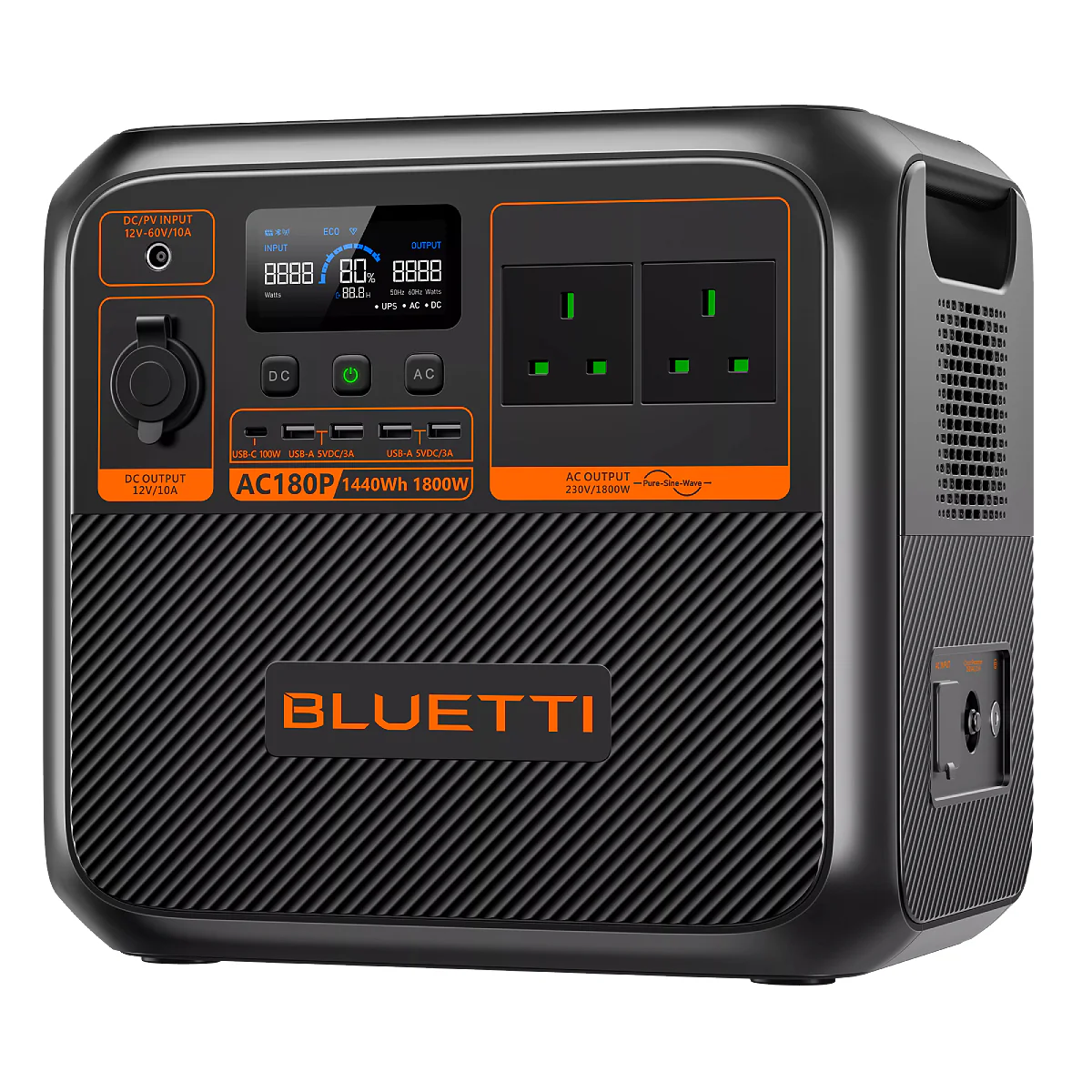 תחנת כוח ניידת Bluetti AC180P | 1800W | 1440Wh - Image 4
