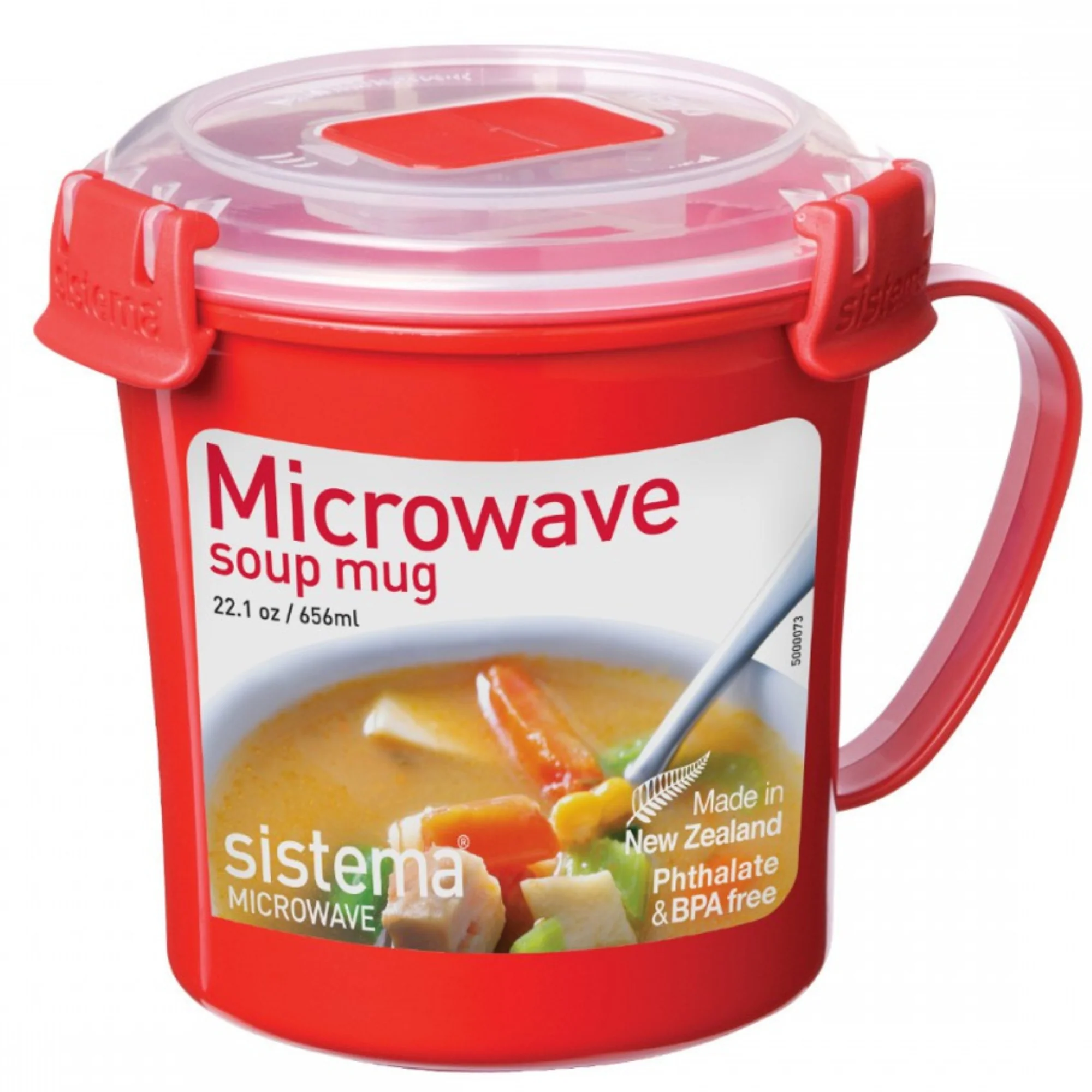 ספל מרק למיקרו 656 מ"ל Sistema אדום