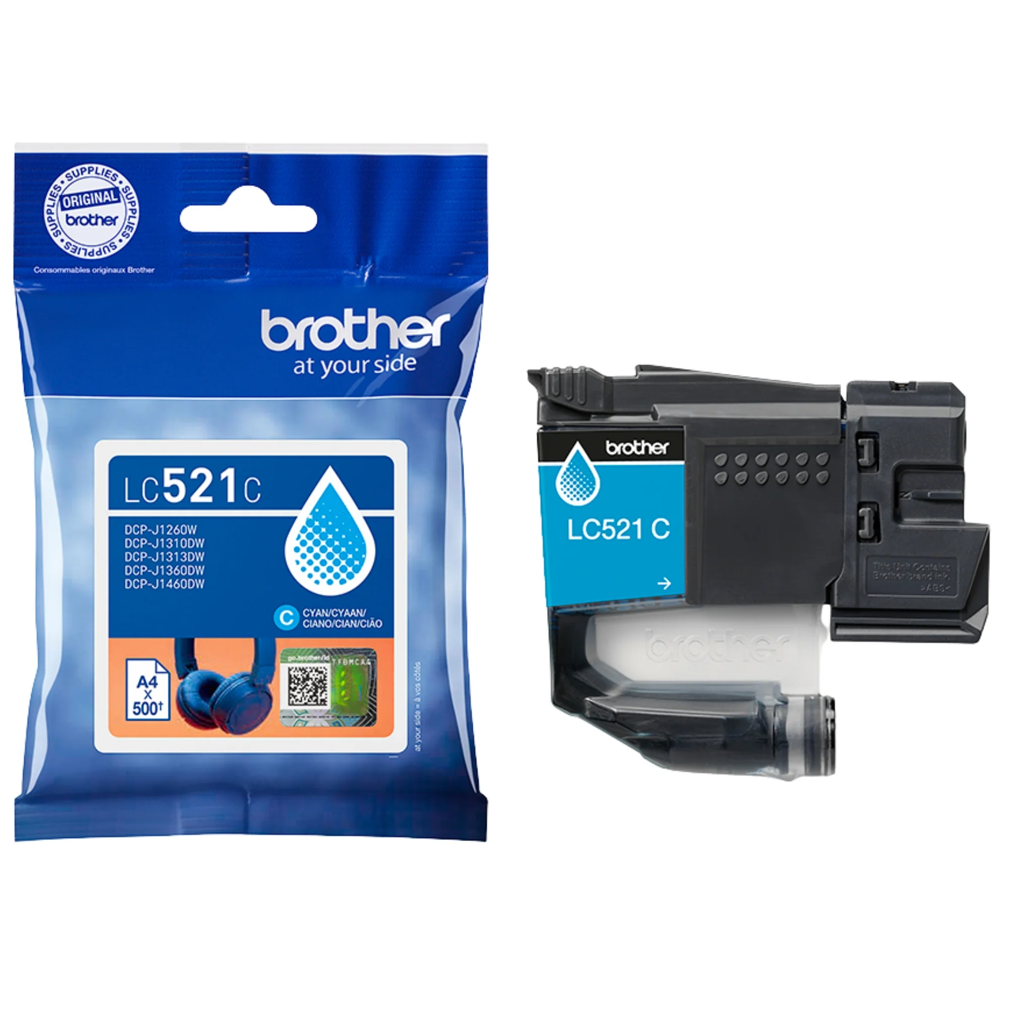 ראש דיו מקורי Brother LC-521C ציאן - Image 3