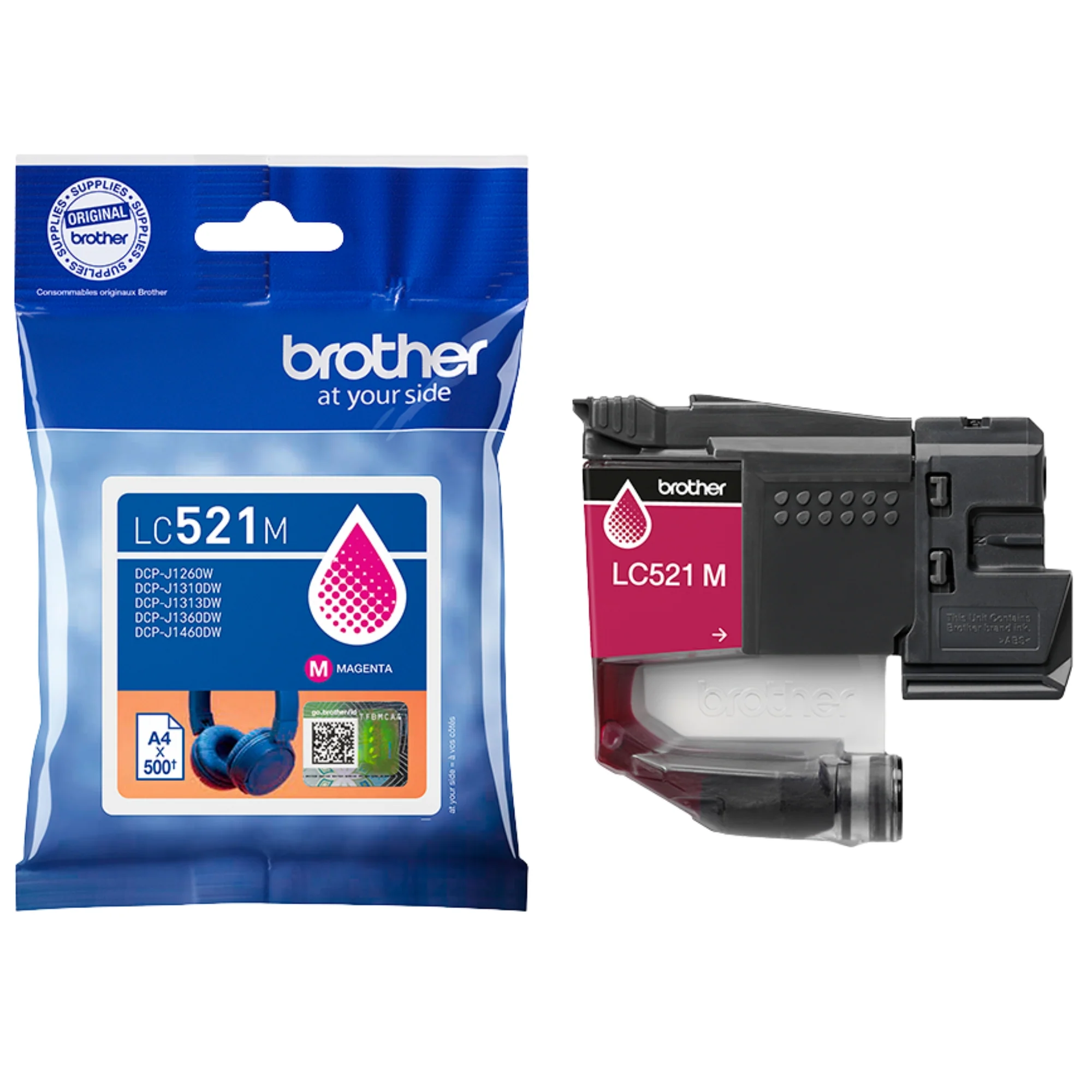ראש דיו מקורי Brother LC-521M מגנטה - Image 3