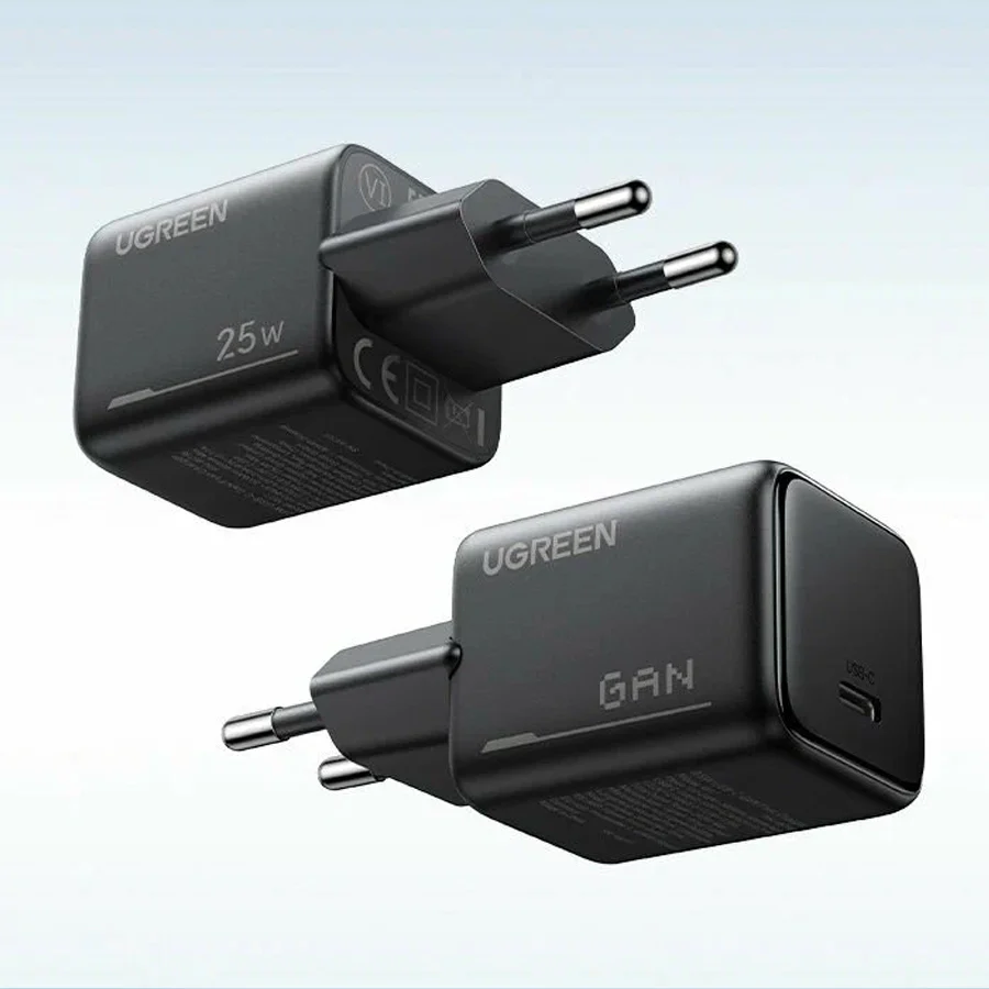 מטען קיר מהיר+ כבל 1 מטר Ugreen 25W Gan Charger USB-C - Image 2