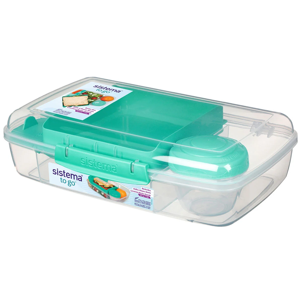 Sistema אחסונית מחולקת לארוחה 1.76 ליטר מעורב צבעים
