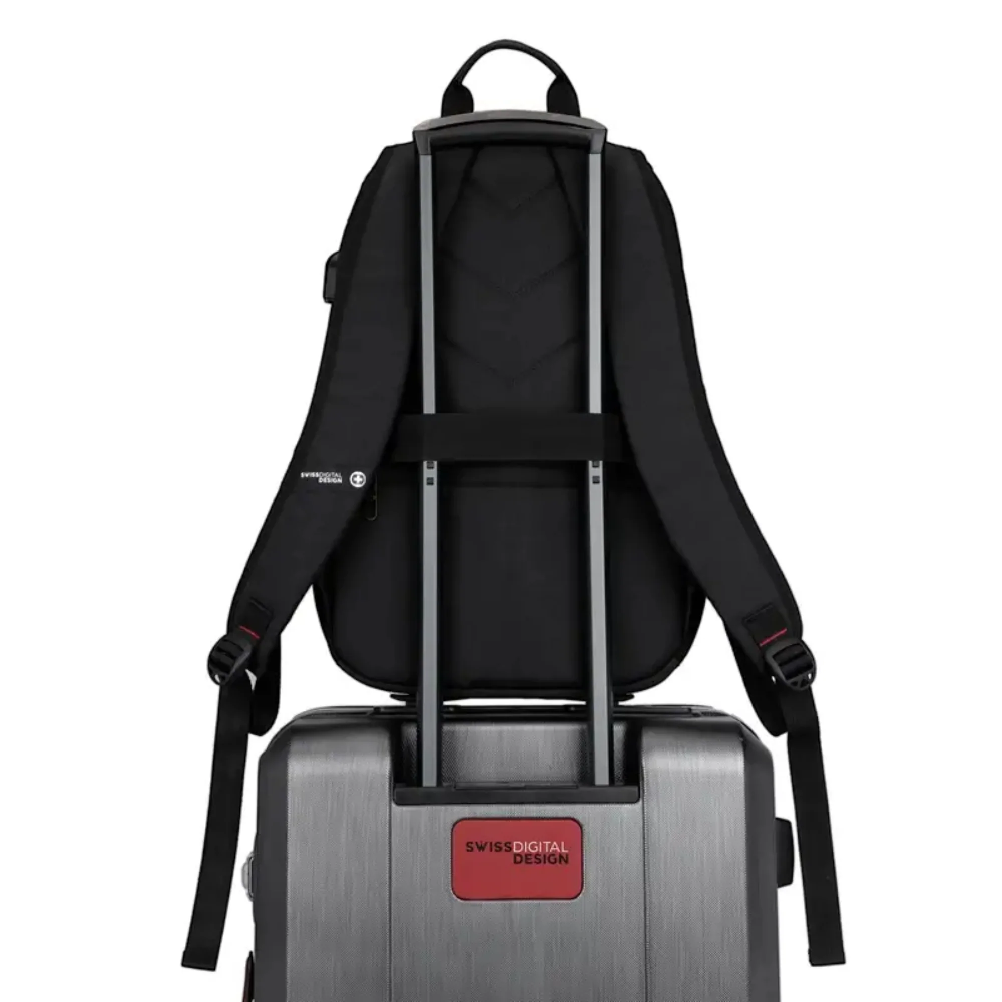 תיק גב למחשב 16" Swiss Digital Arbon אפור כהה - Image 7