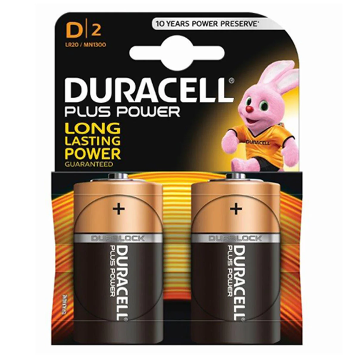 סוללות DURACELL D מארז 2 יח