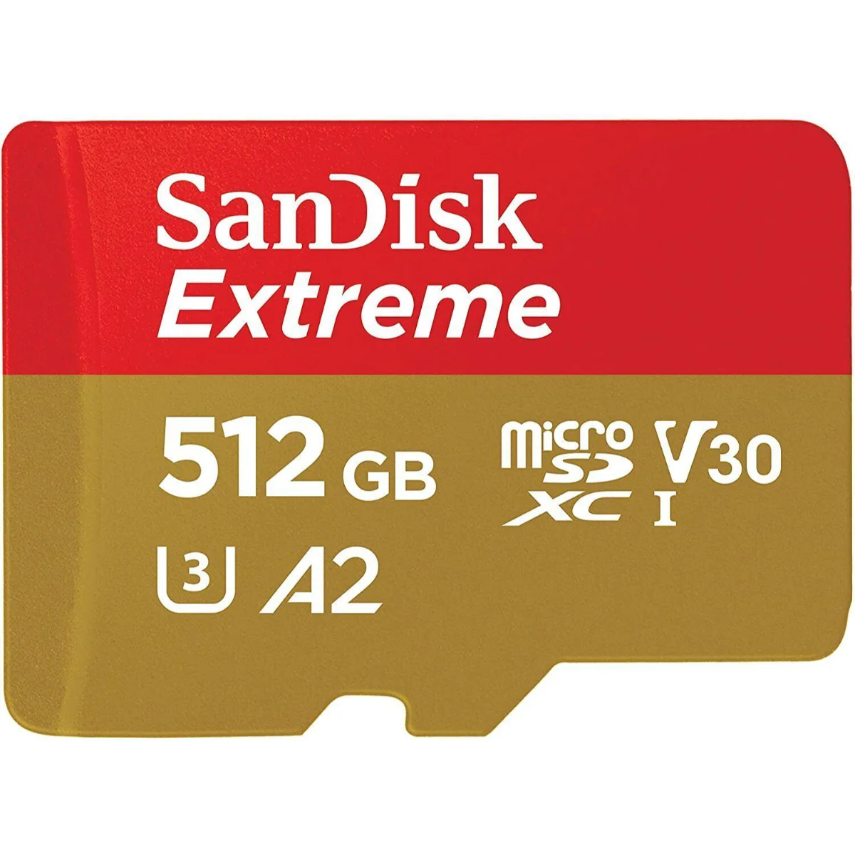 כרטיס זיכרון SanDisk Extreme micro SD EX 4K 190MB/s V30 512GB