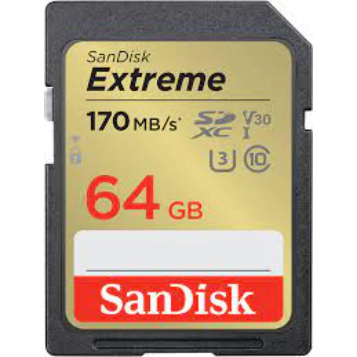 כרטיס זיכרון SanDisk Extreme SD EX 4K 170MB/s V30 64GB