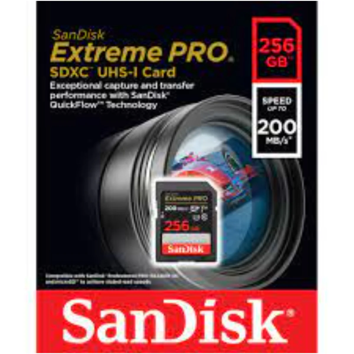 כרטיס זיכרון SanDisk Extreme SD EX 4K 200MB/s V30 256GB - Image 2