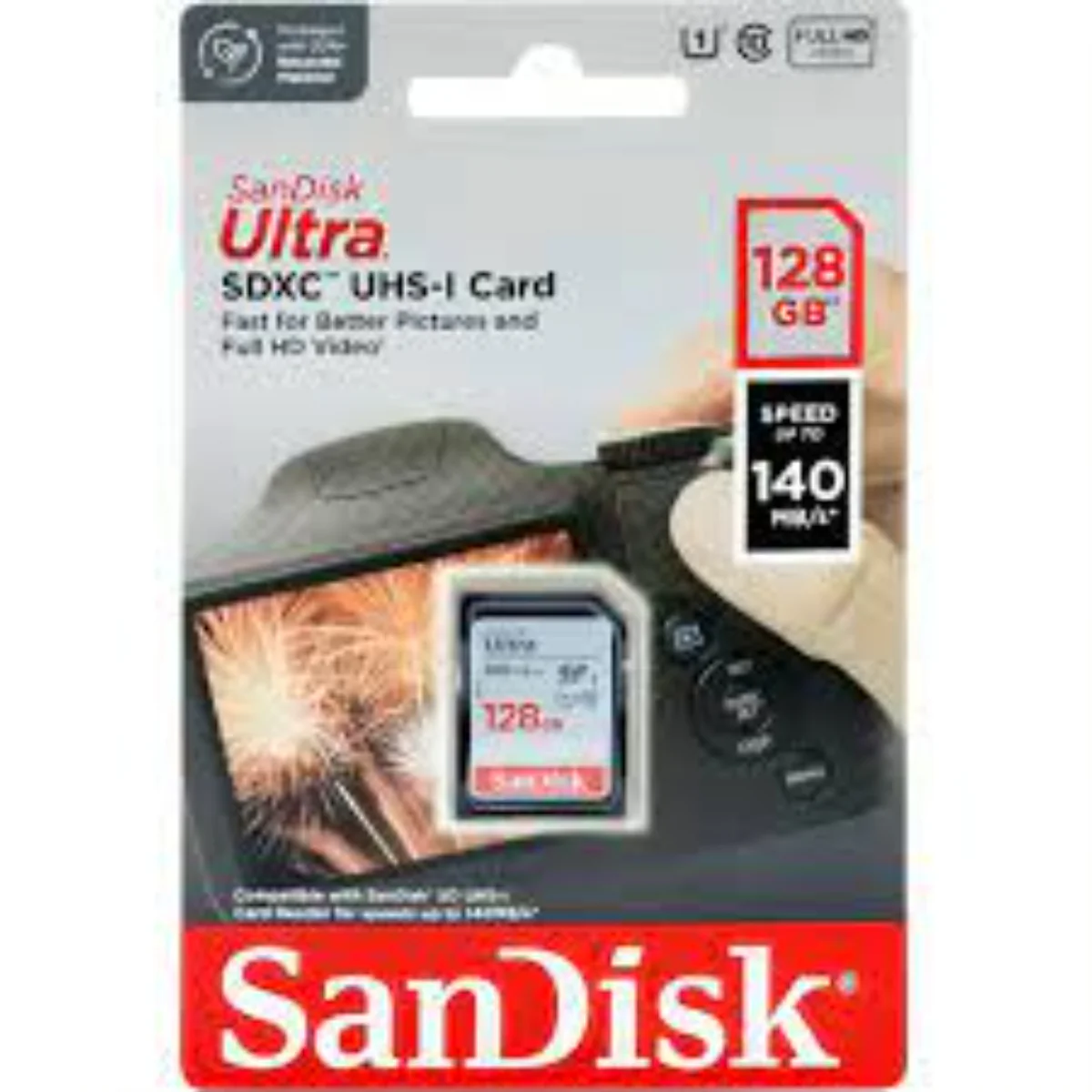 כרטיס זיכרון SanDisk Ultra 128GB SDXC Memory Card 140MB/s - Image 2