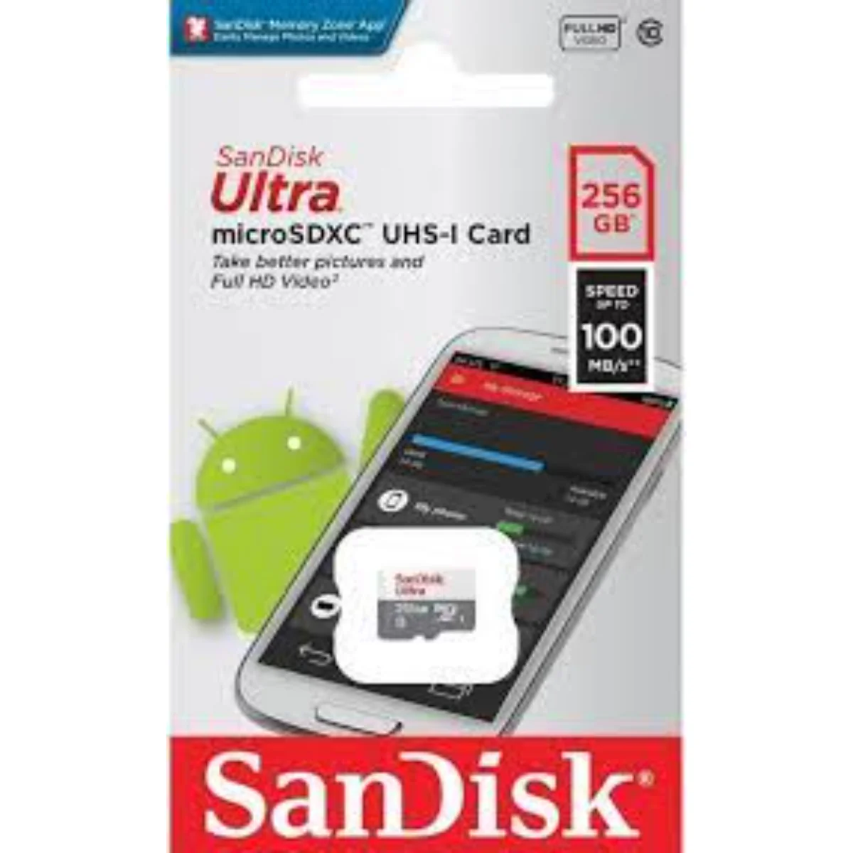 כרטיס זיכרון SanDisk Ultra microSDXC 256GB 100MB/s Class 10 UHS-I - Image 2