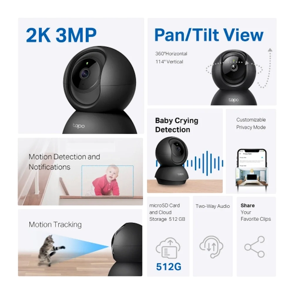 מצלמת 360° Tapo C211 3MP מביתTp-Link - Image 4