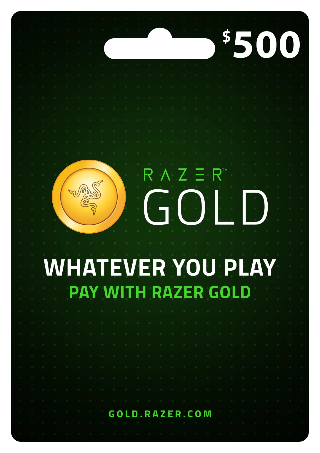 קוד דיגיטלי Razer Gold Top Up 500 USD INT