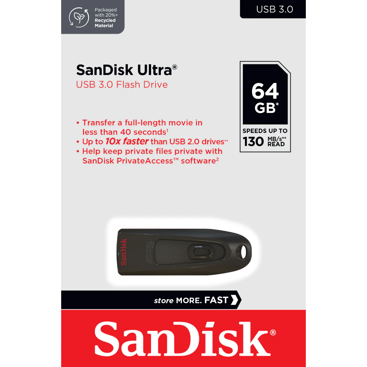 זיכרון נייד SanDisk Ultra Z48 64GB - Image 2