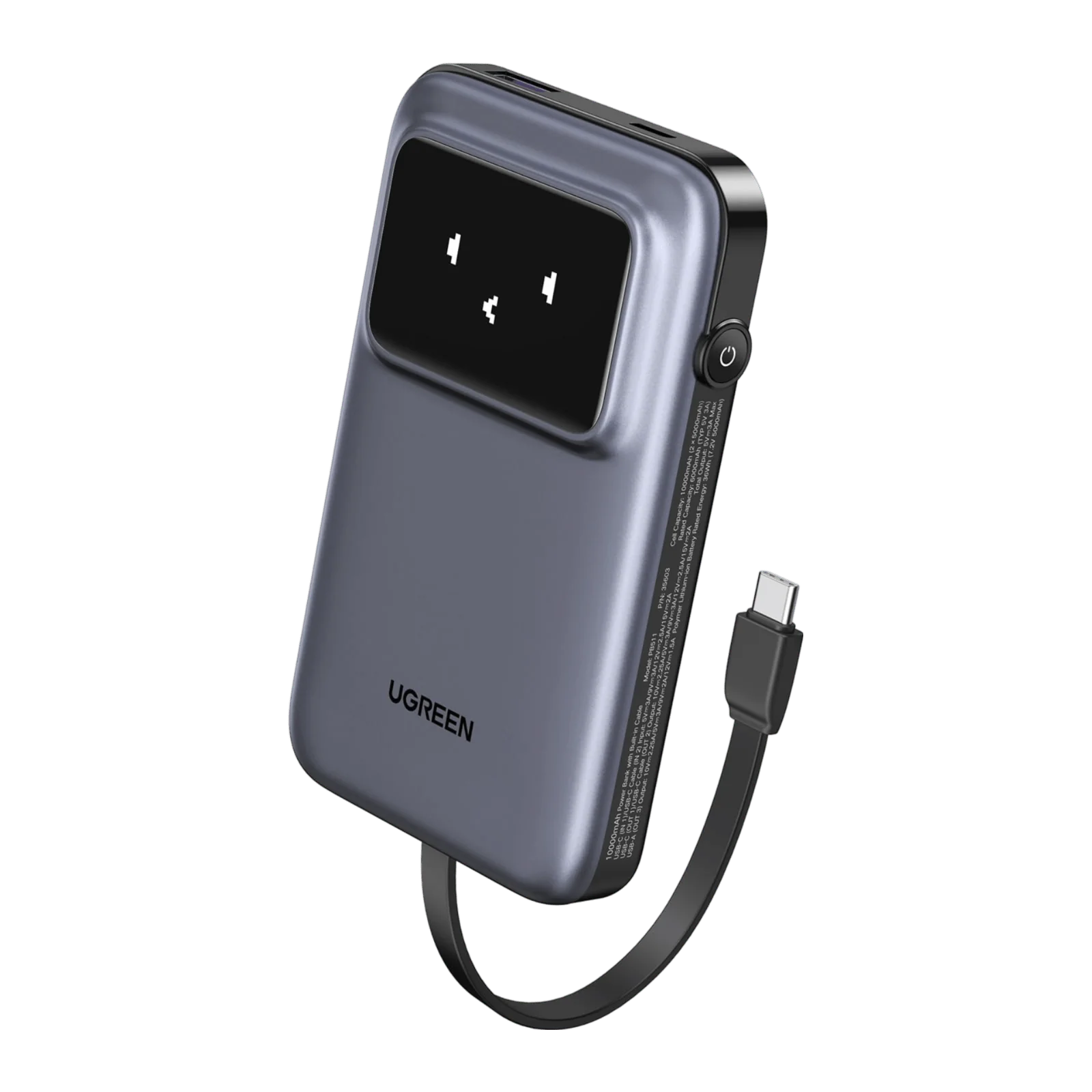 סוללת גיבוי Ugreen Uno 10000mah Pd 30w טעינה מהירה וקומפקטית - Image 3