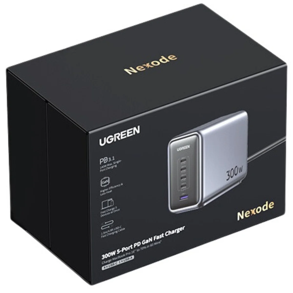 מטען שולחני Ugreen USB-A+4*USB-C 300W - Image 2
