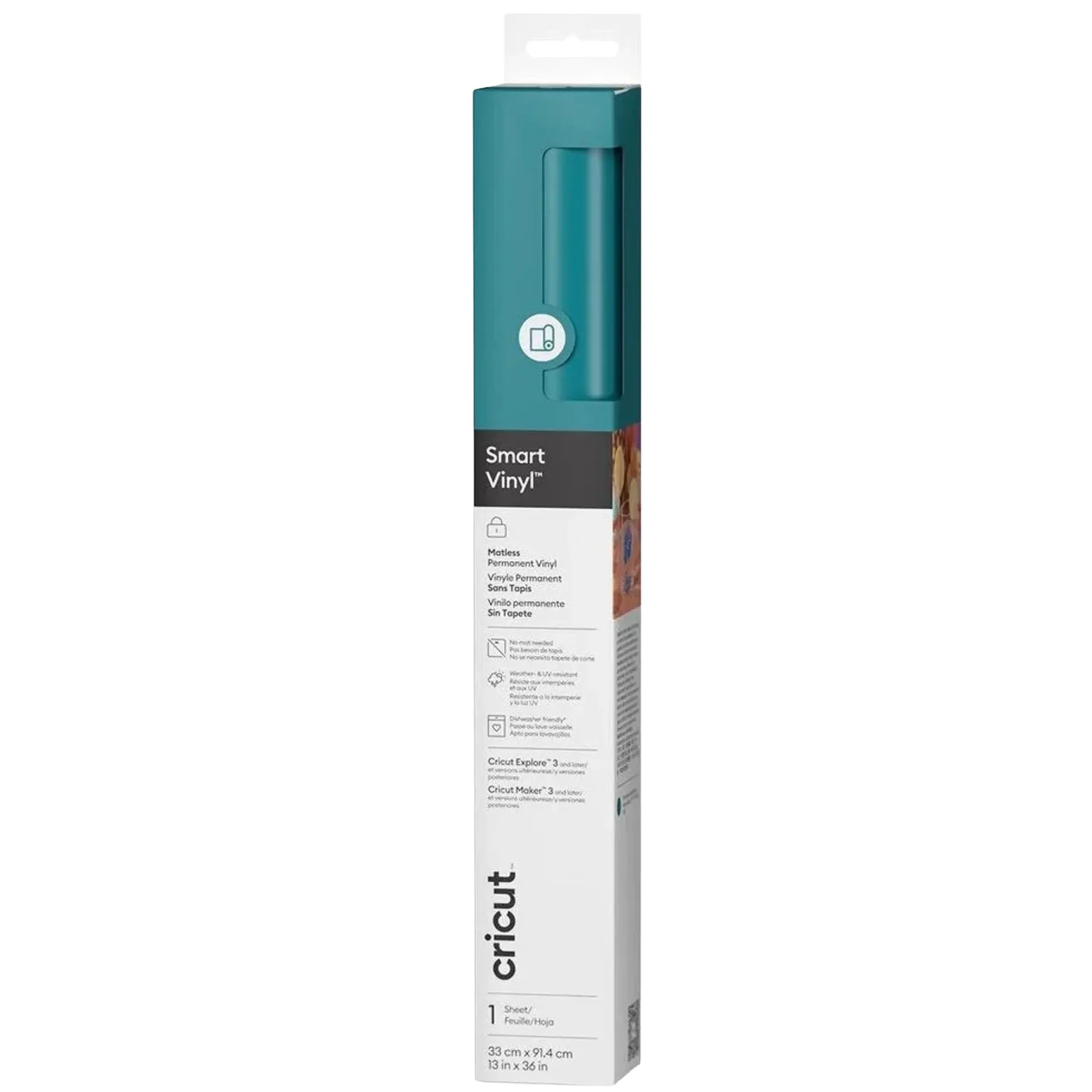 נייר ויניל 33*91ס"מ Cricut Smart Vinyl Permanent Aqua