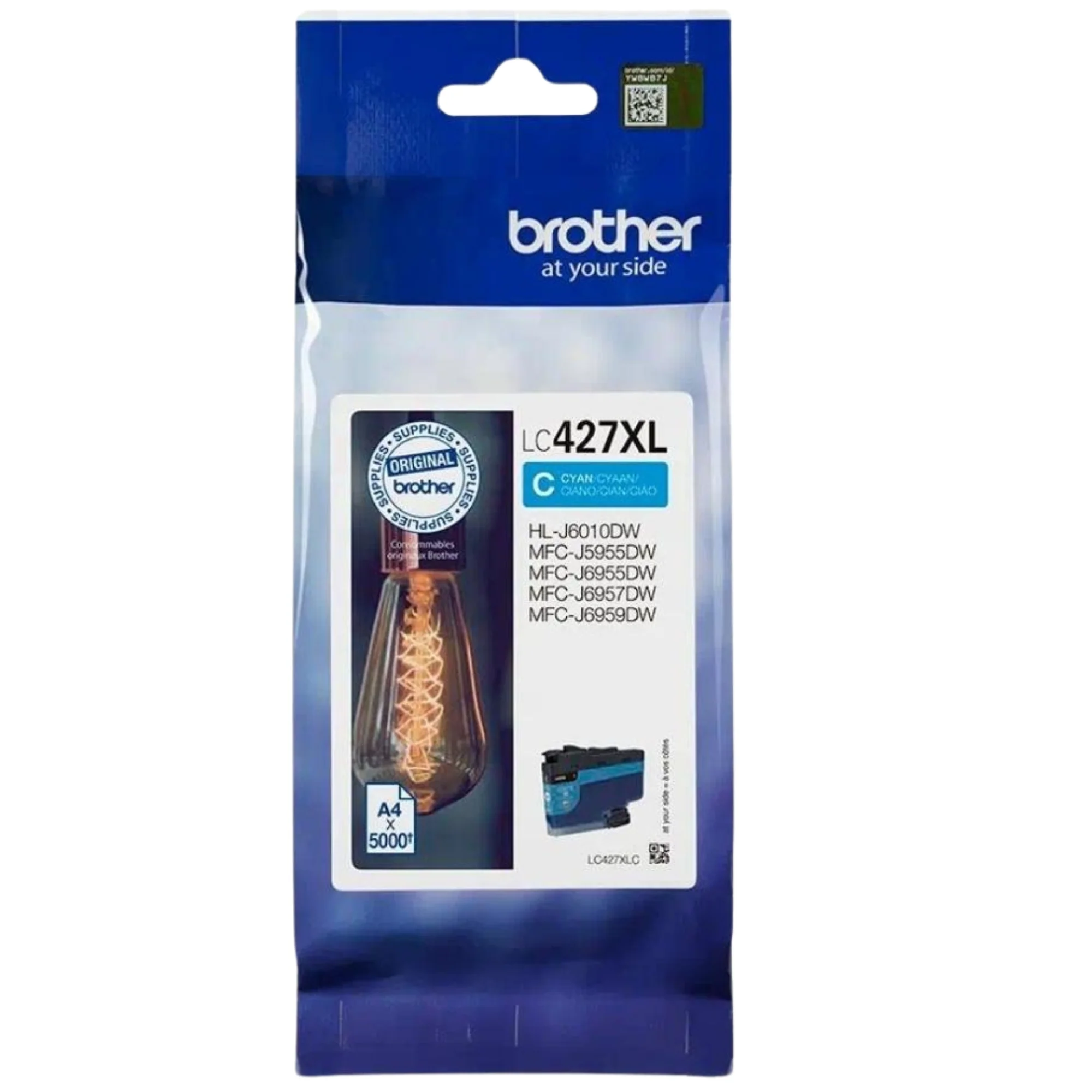 ראש דיו עד 5,000 דף דגם Brother LC427XLC כחול - Image 3
