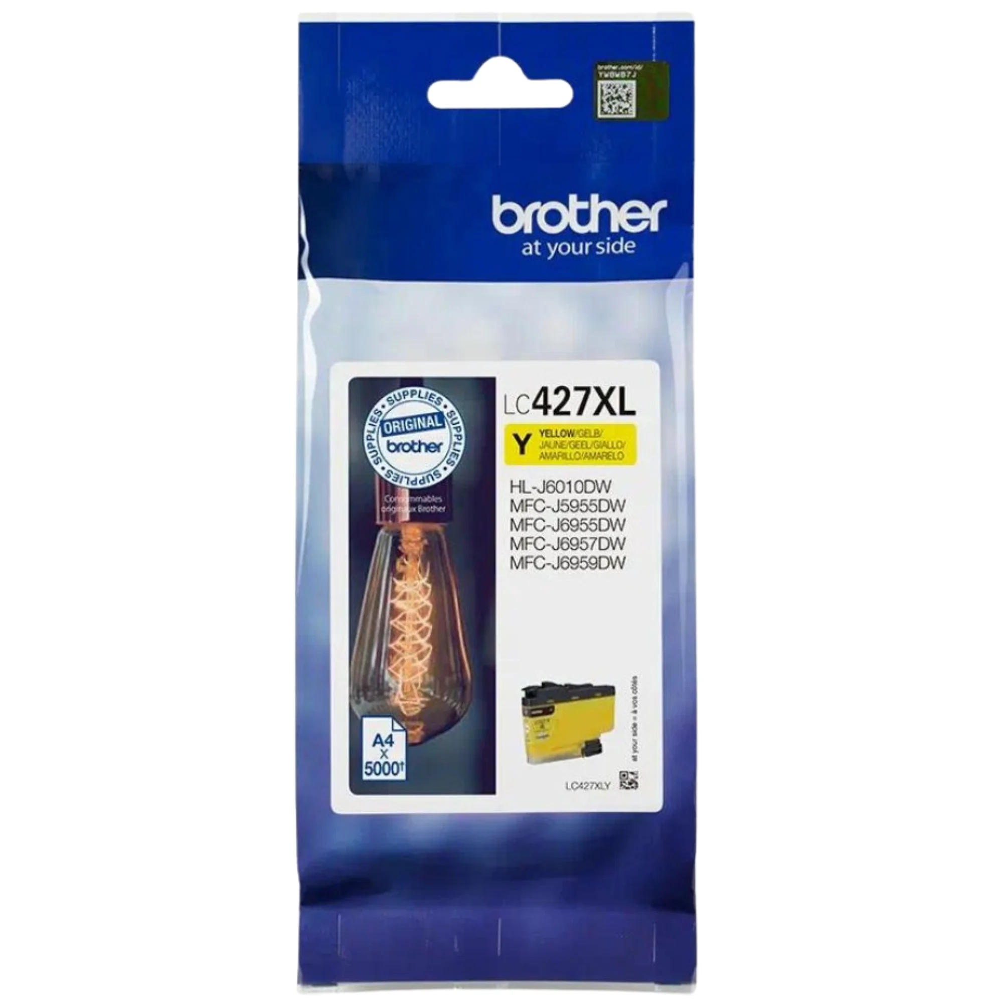 ראש דיו עד 5,000 דף דגם Brother LC427XLY צהוב - Image 3