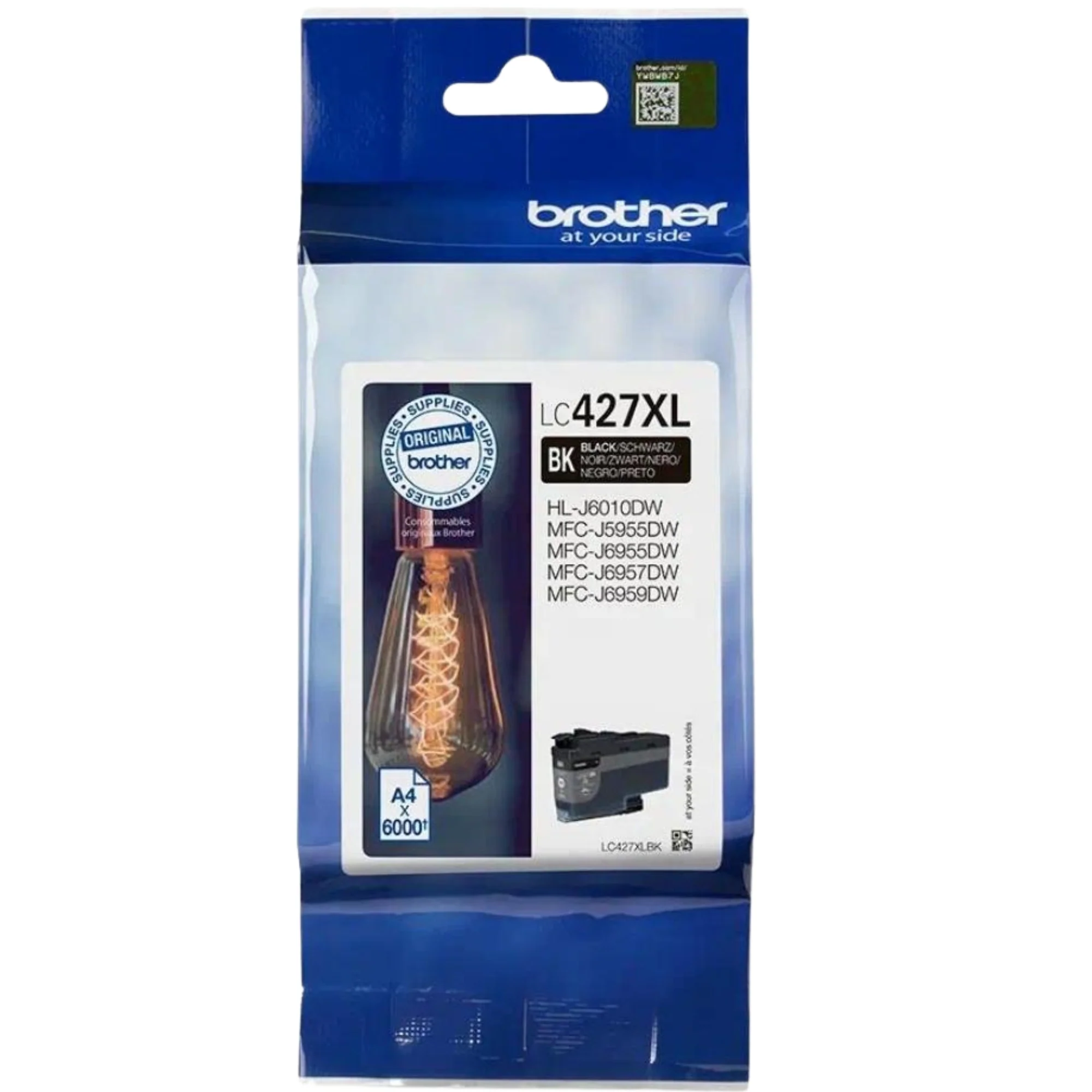 ראש דיו  עד 6,000 דף דגם  Brother LC427XLBK שחור - Image 3