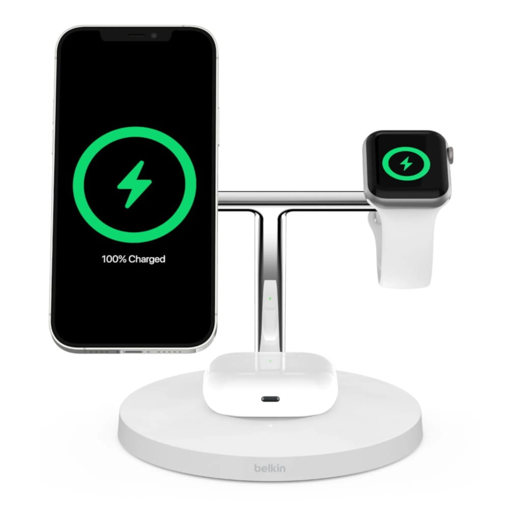 מעמד טעינה Boost Charge 3 In1 Magsafe 15w לבן - Image 7