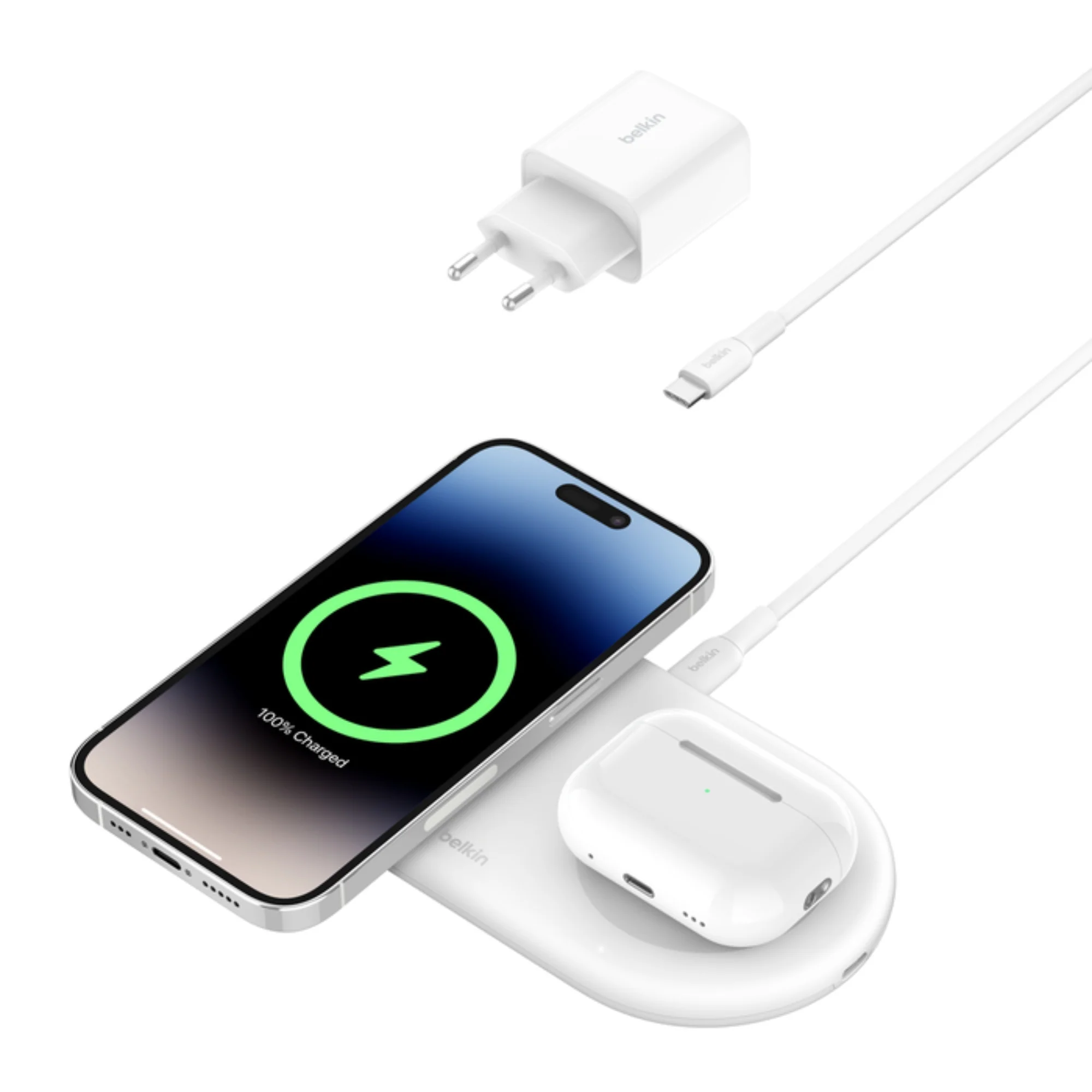 משטח טעינה BoostCharge 2in1 Qi2/MagSafe 15W - Image 10