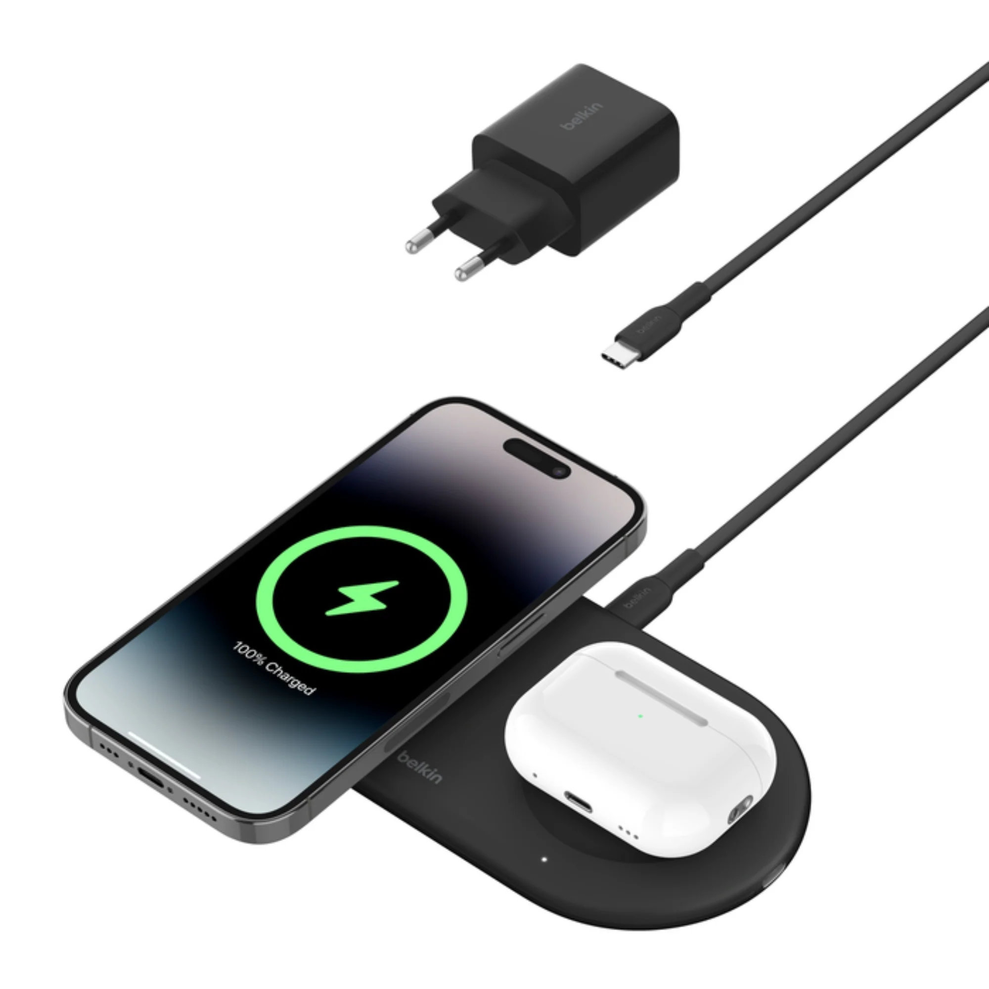 משטח טעינה BoostCharge 2in1 Qi2/MagSafe 15W - Image 6