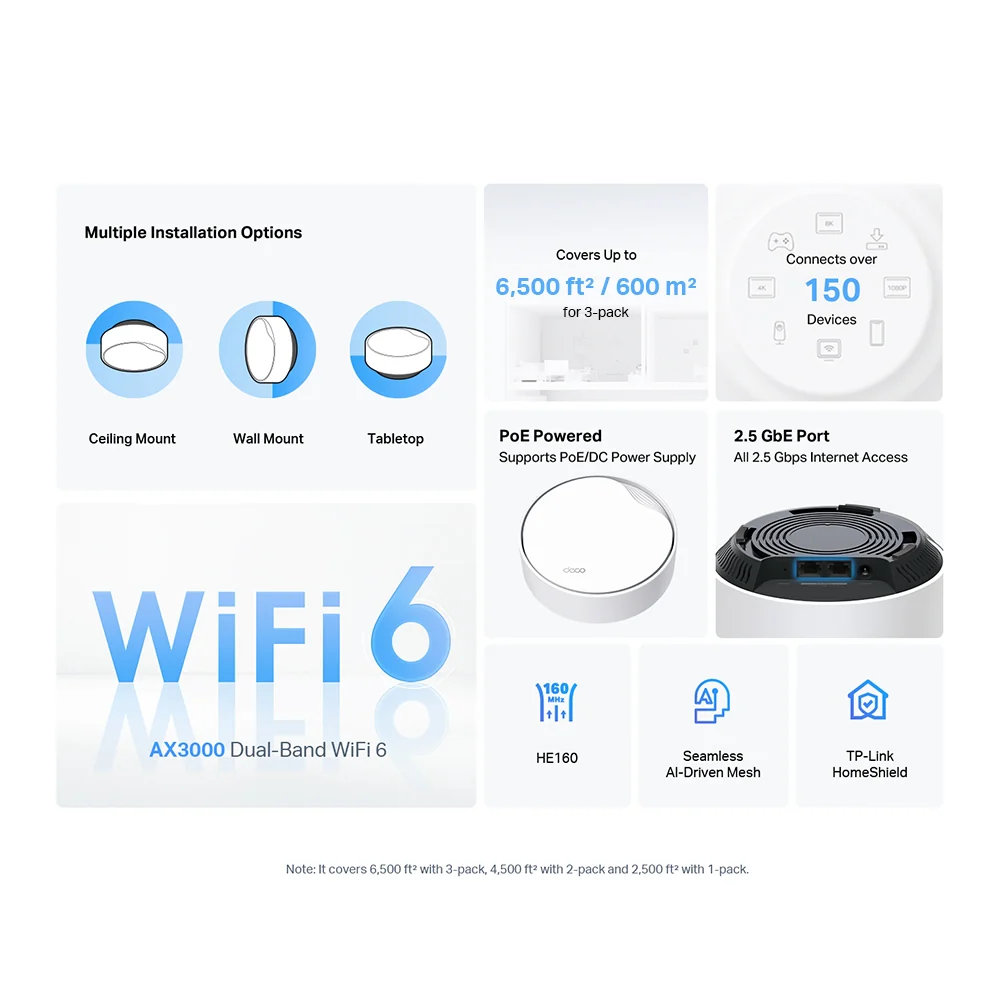 מגדיל טווח Deco X50-poe Ax3000 Mesh Tp-link - Image 6