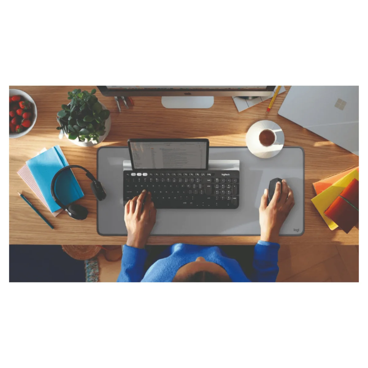משטח לעכבר 70*30 Logitech Series Studio Mat Desk - Image 9