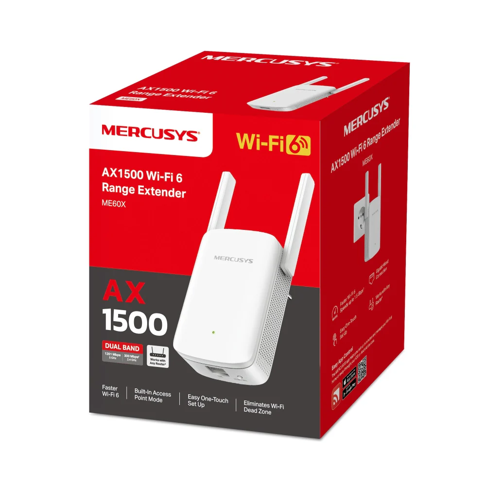 מגדיל טווח ME60X AX1500 Wi-Fi 6 Mercusys - Image 4