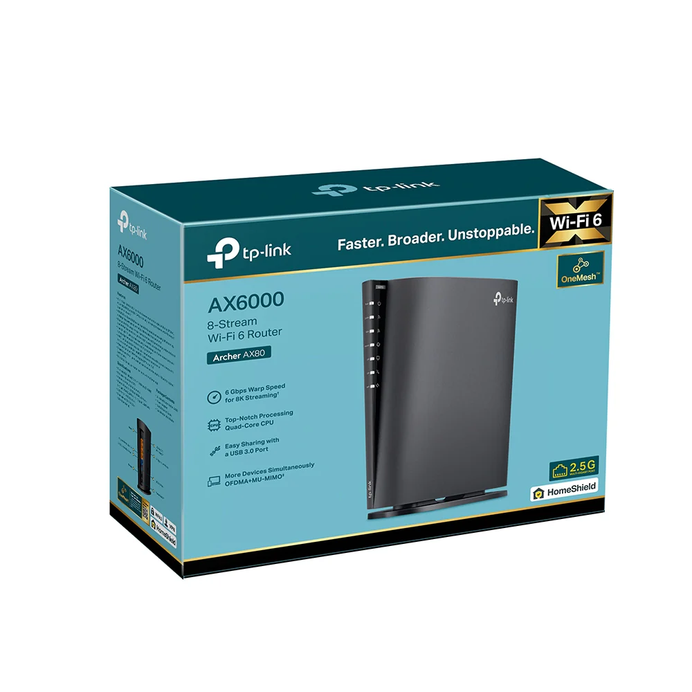 נתב אלחוטי TP-Link Archer AX80 AX6000 WIFI6 2.5GWAN - Image 6