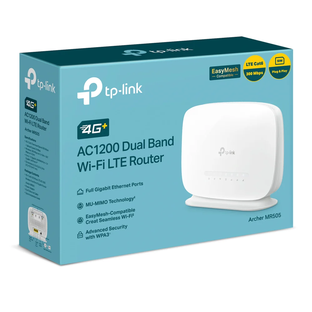 נתב אלחוטי Tp-link Archer MR505 4G+ Cat6 AC1200 Router - Image 5