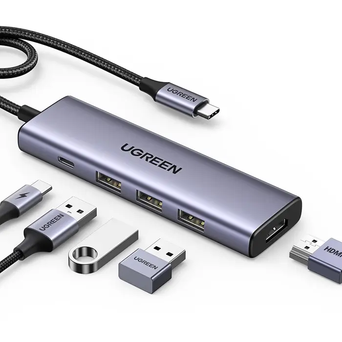 תחנת עגינה Ugreen 5 IN 1 100W PD 4K 30Hz HDMI - Image 2