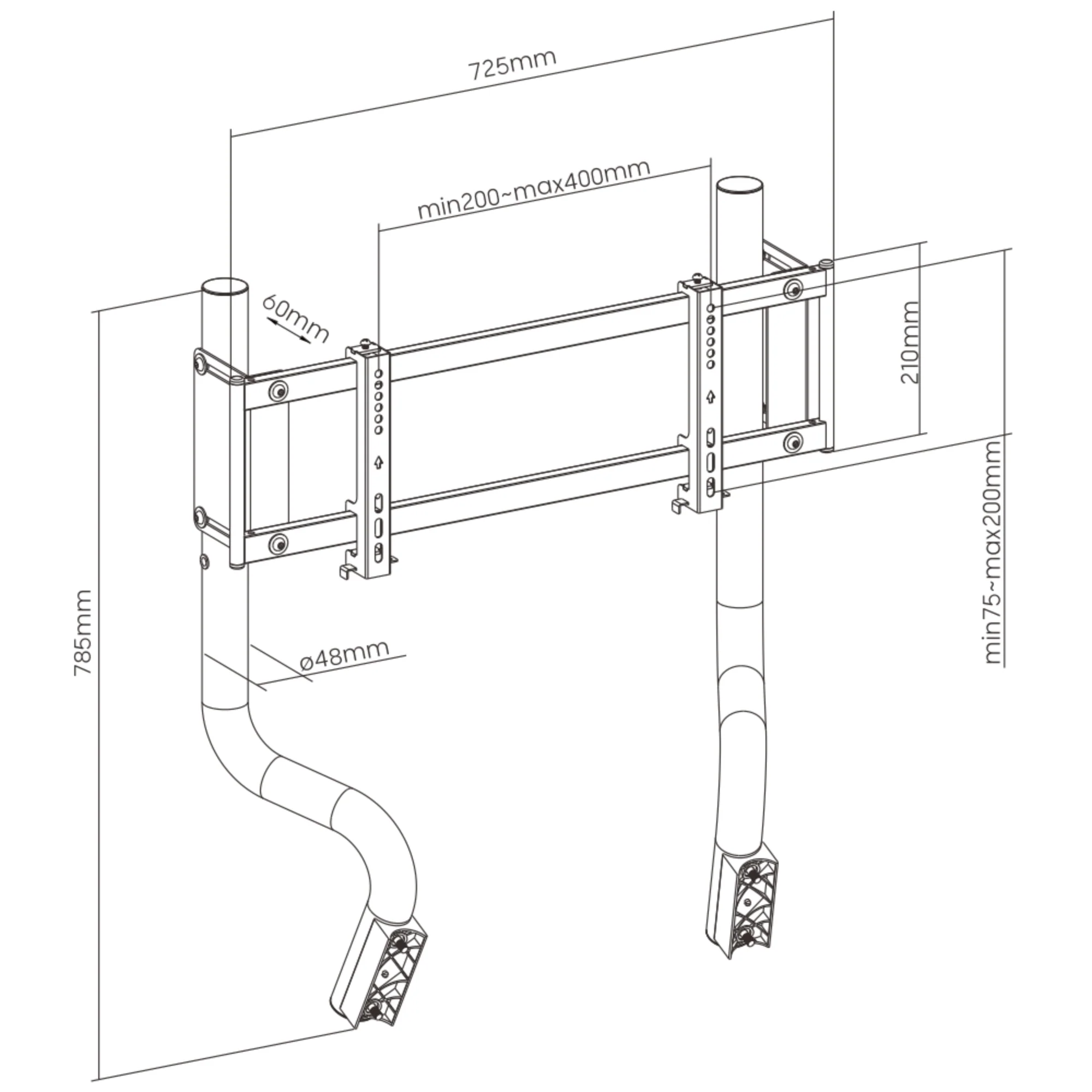 מעמד למסך Oplite GTR S8 Single Monitor Stand - Image 5