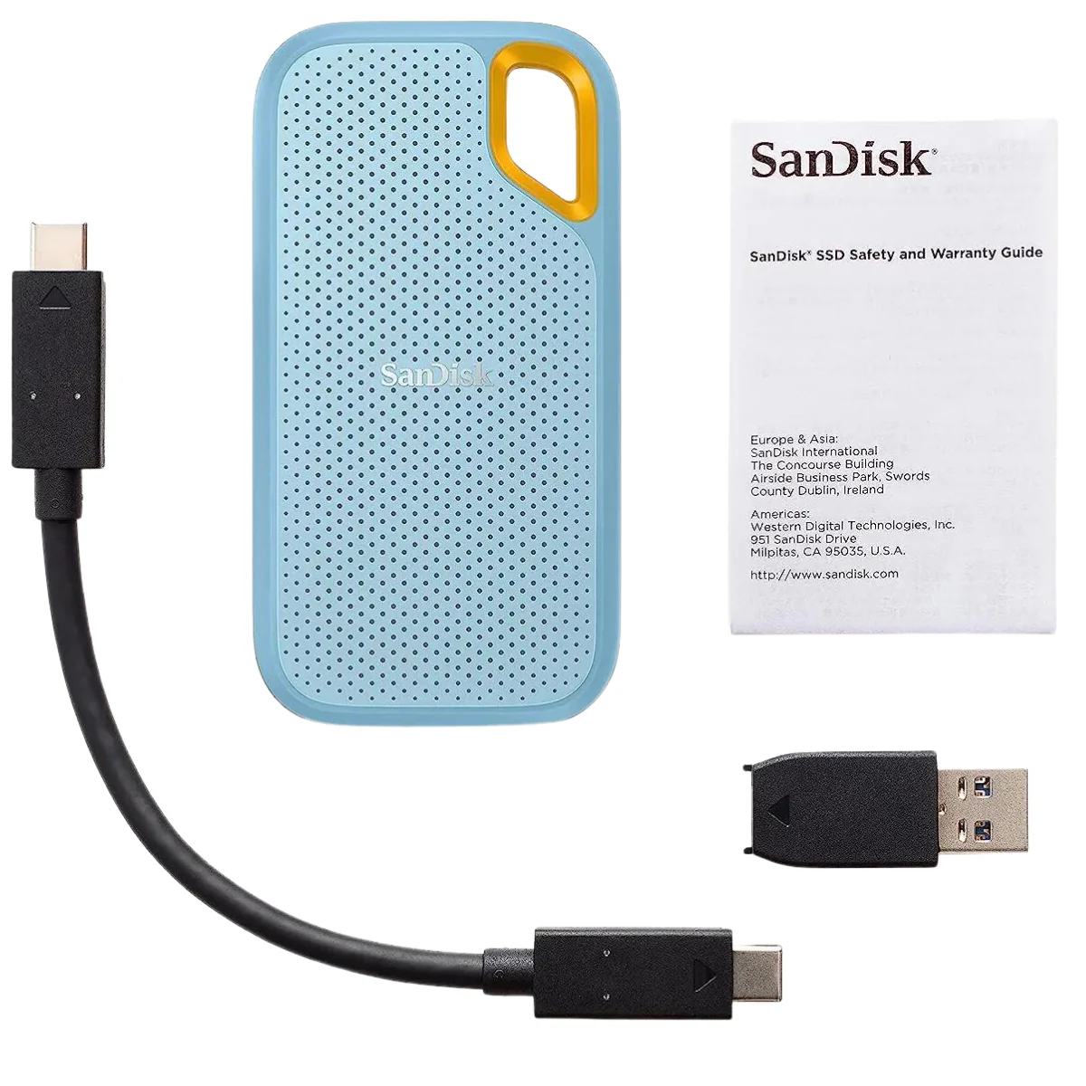 כונן קשיח חיצוני SanDisk Extreme E61 Portable SSD 2T USB3.2 Gen2 תכלת - Image 4