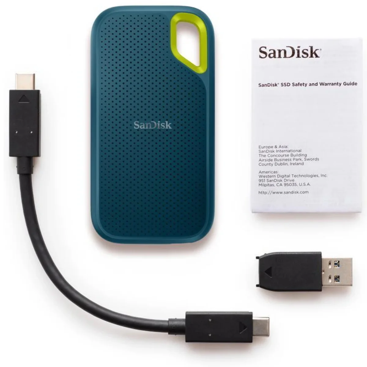 כונן קשיח חיצוני SanDisk Extreme E61 Portable SSD 4T USB3.2 Gen2 טורקיז - Image 4