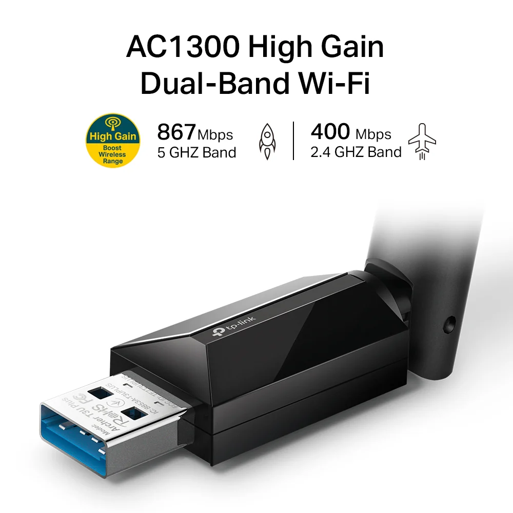 כרטיס רשת USB אלחוטי AC1300 Archer T3U Plus Tp-Link - Image 3
