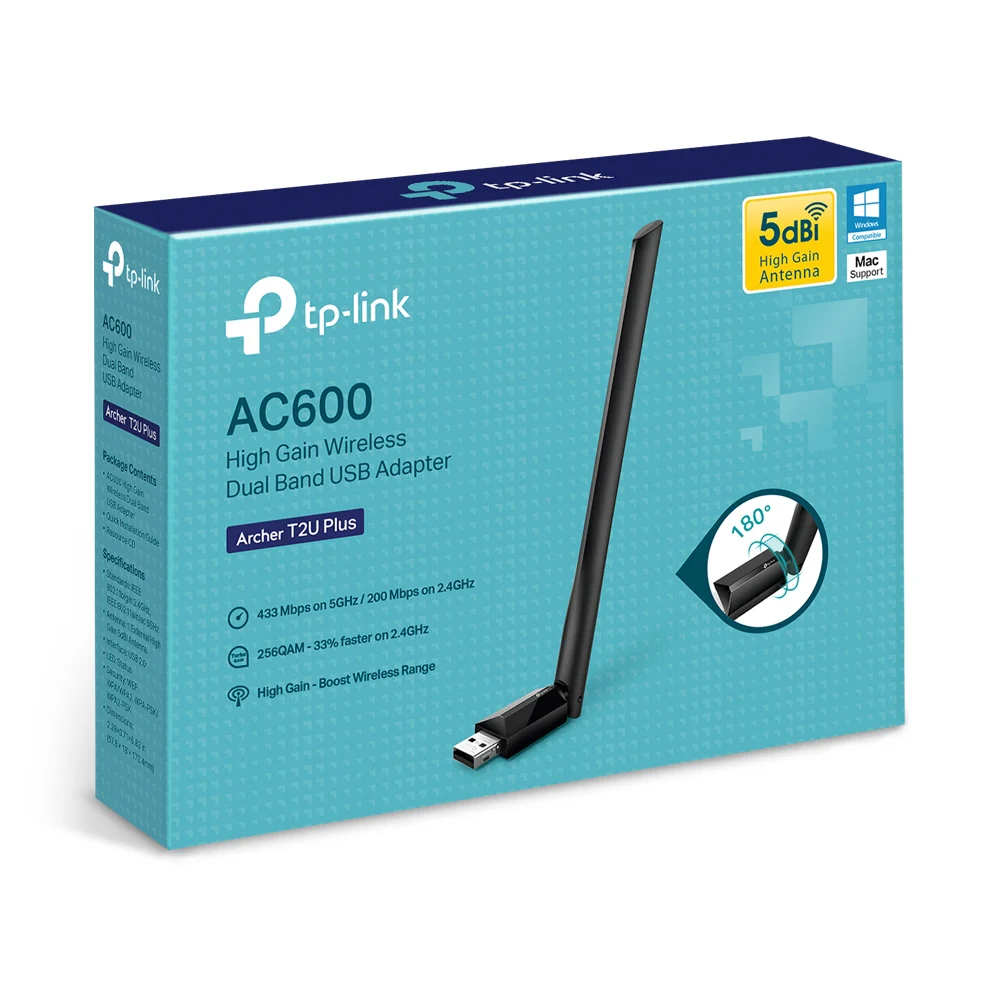 כרטיס רשת USB אלחוטי AC600 Archer T2U Plus Tp-Link - Image 3