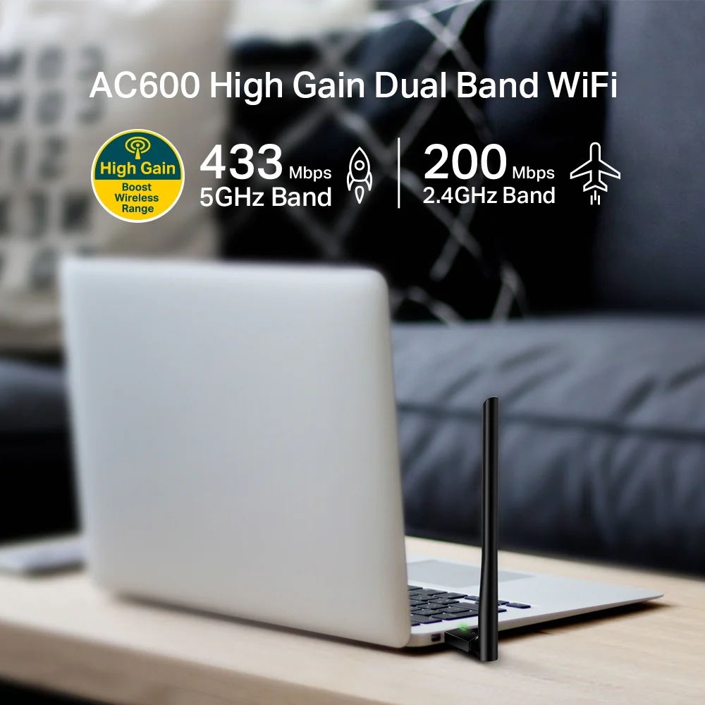 כרטיס רשת USB אלחוטי AC600 Archer T2U Plus Tp-Link - Image 5