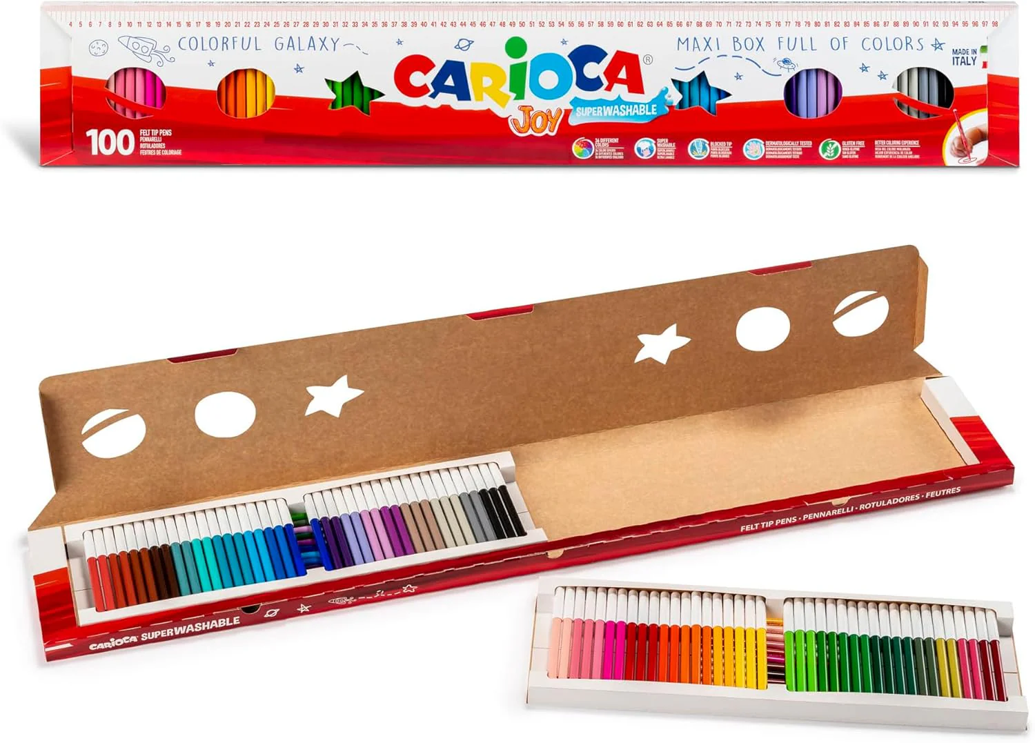 מארז ענק 100 טושים - Carioca Joy - Image 2