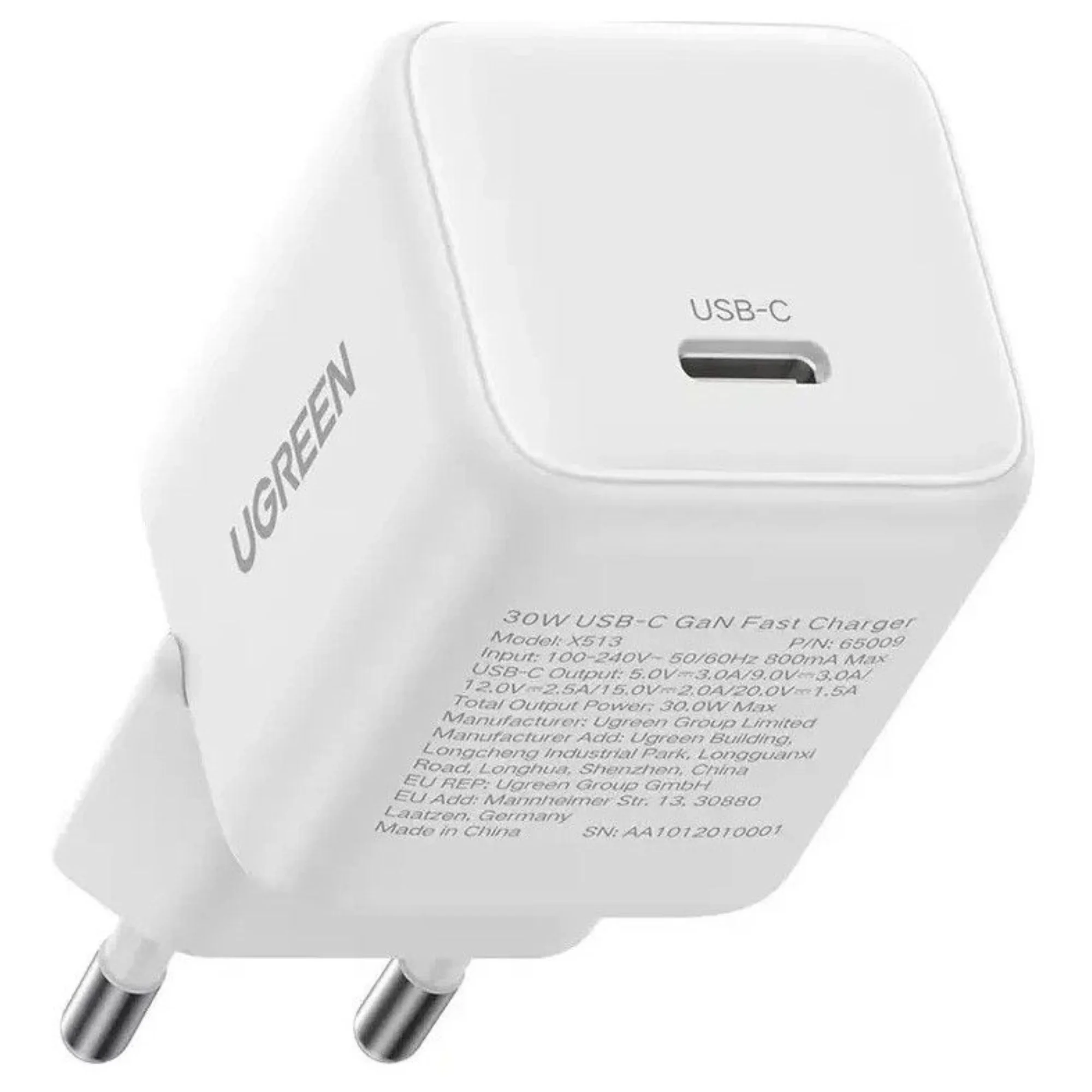 מטען קיר Gan 30W חיבור USB-C וכבל Ugreen Type-C - Image 3