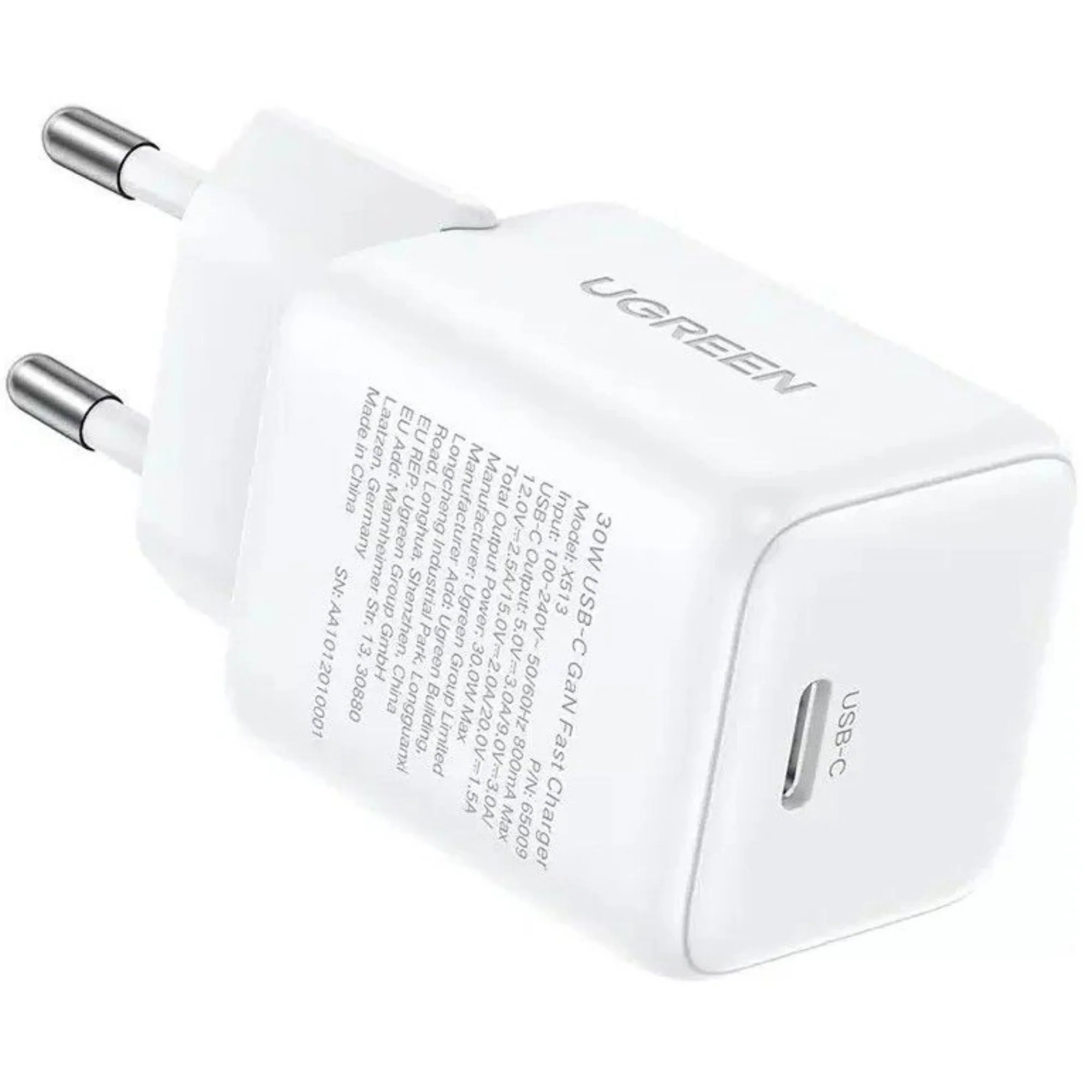 מטען קיר Gan 30W חיבור USB-C וכבל Ugreen Type-C - Image 4