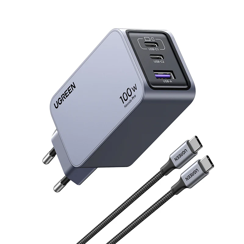 מטען קיר Ugreen Nexode Pro 100w Gan + כבל CTC - Image 2