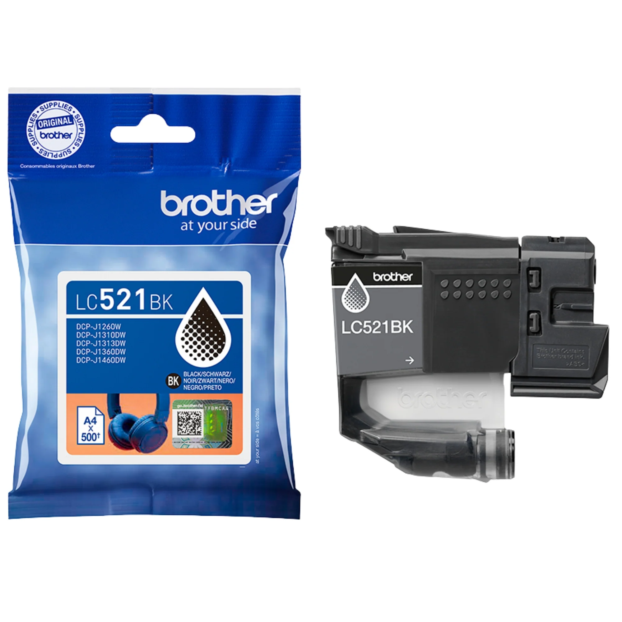 ראש דיו מקורי Brother LC-521BK שחור - Image 3