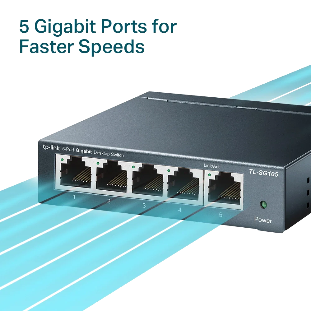 מתג רשת TL-SG105 5-Port Desktop Switch מבית TP-LINK - Image 3