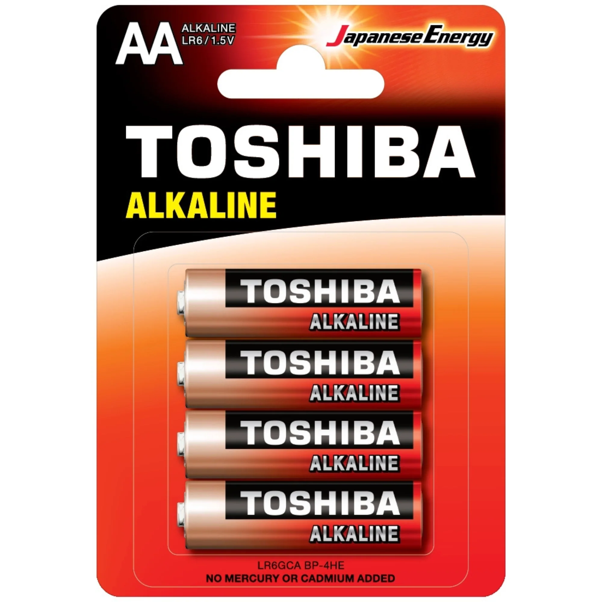 מארז 4 סוללות Toshiba אלקליין AA דקות
