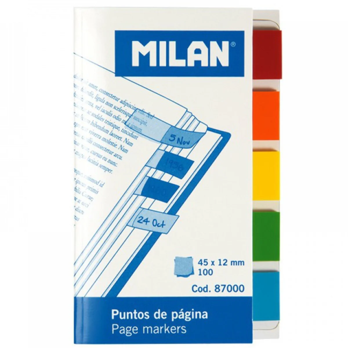 חבילת 100 דגלונים 5 צבעים Milan