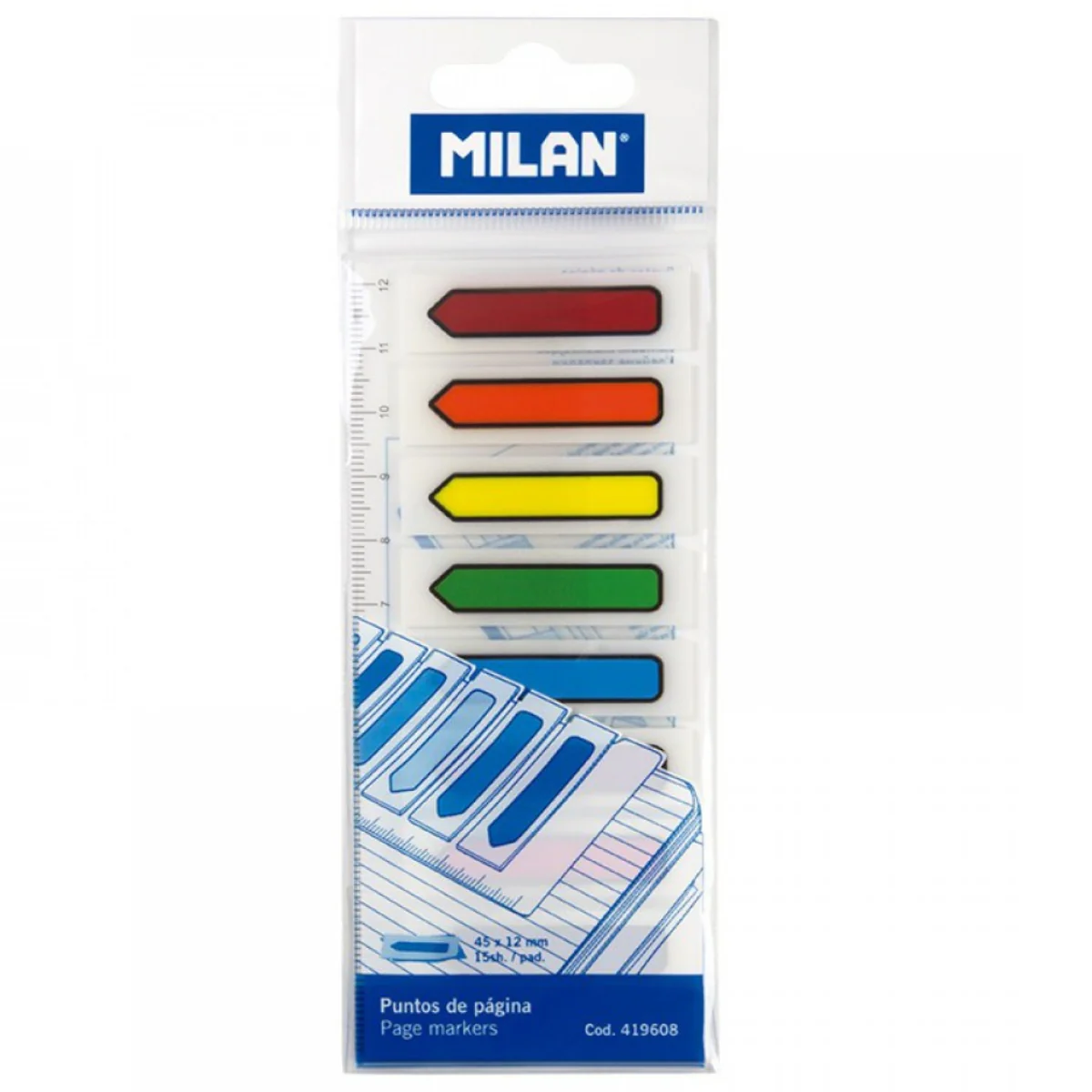 חבילת 120 דגלונים 8 צבעים Milan