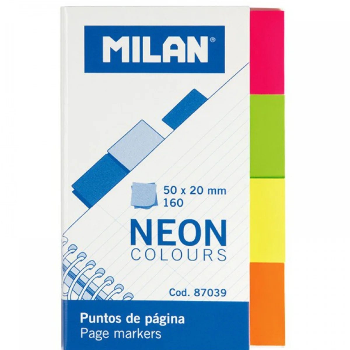 חבילת 160 דגלונים 4 צבעי נאון Milan