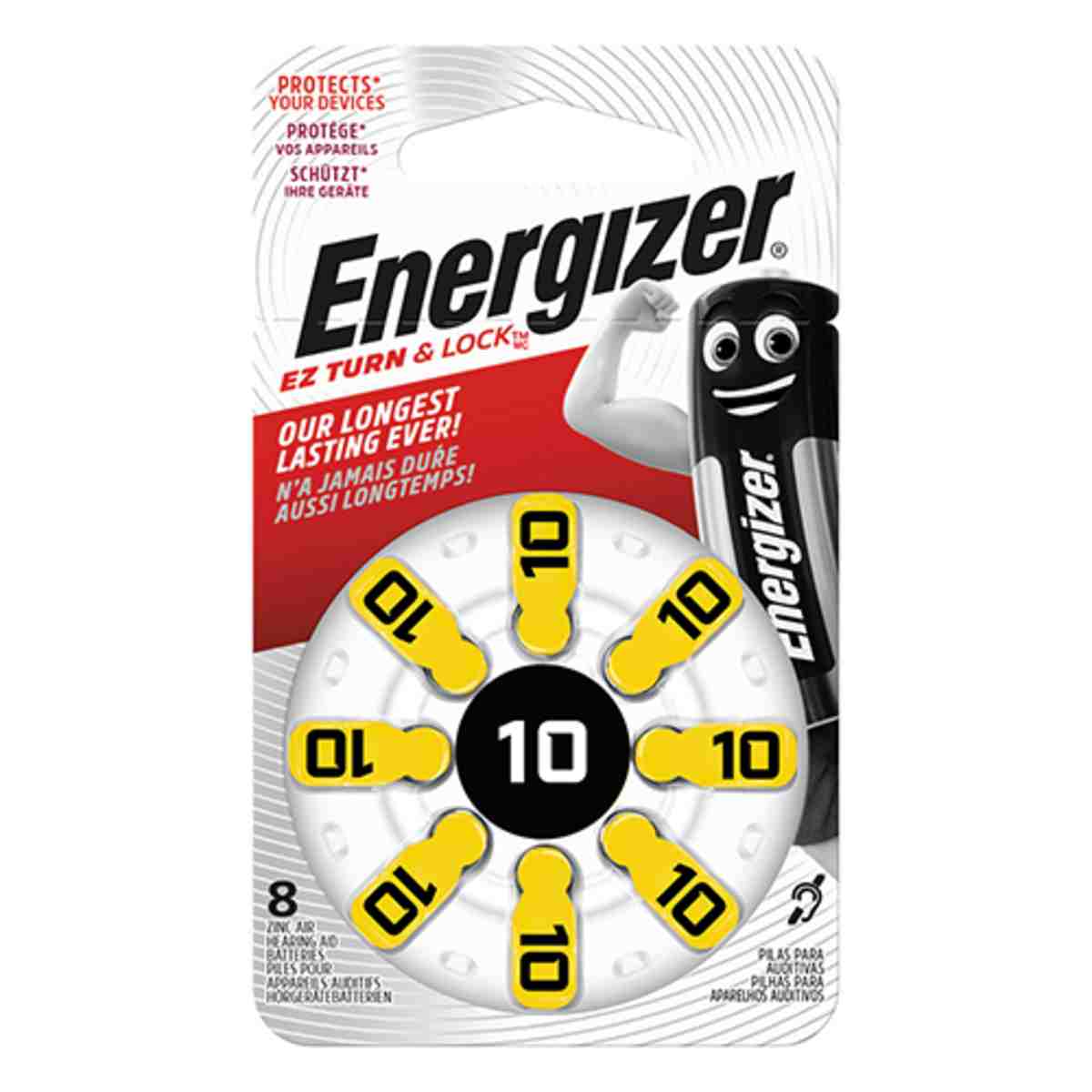 מארז 8 סוללות 10AIR למכשיר שמיעה Energizer